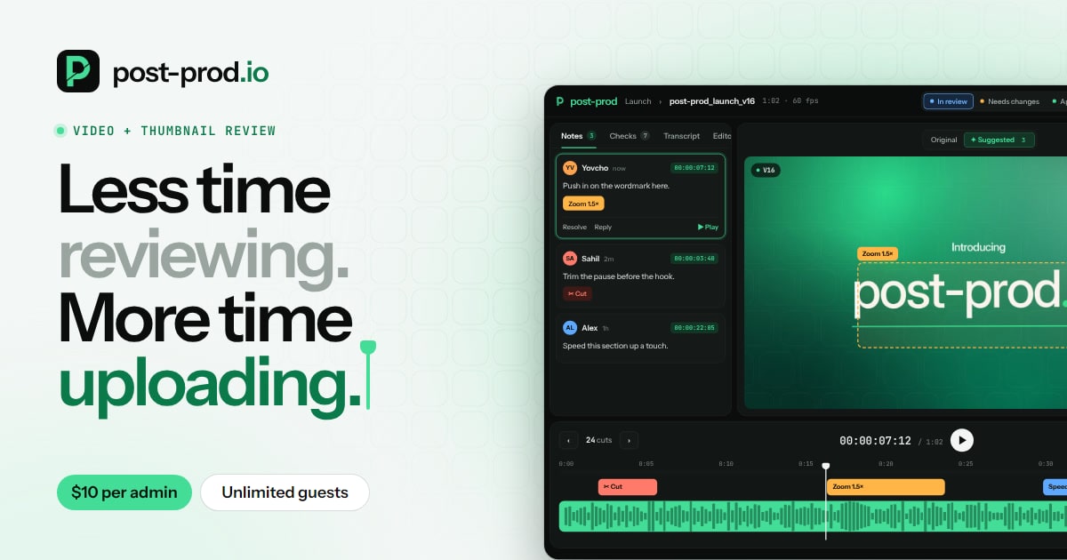 Frame-accurate video notes and drawing | post-prod.io